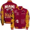 Miami Heat - National Basketball Association Print Varsity Jacket, Baseball Jacket - bazzada Store