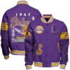 Los Angeles Lakers Team Logo Sport Pattern Vintage Varsity Jacket, Baseball Jacket - bazzada Store
