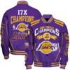 Los Angeles Lakers - 17x Champions Basketball Team Print Varsity Jacket, Baseball Jacket - bazzada Store