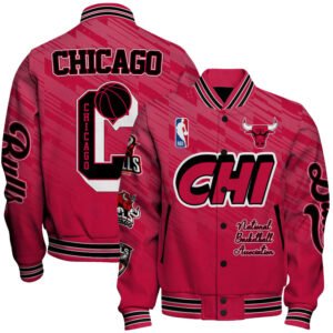 Chicago Bulls Team Logo Sport Pattern NBA Varsity Jacket, Baseball Jacket - bazzada Store