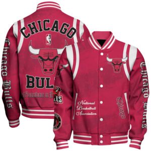 Chicago Bulls Team Logo Sport Pattern NBA Varsity Jacket, Baseball Jacket - bazzada Store
