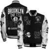 Brooklyn Nets - National Basketball Association Print Varsity Jacket, Baseball Jacket - bazzada Store