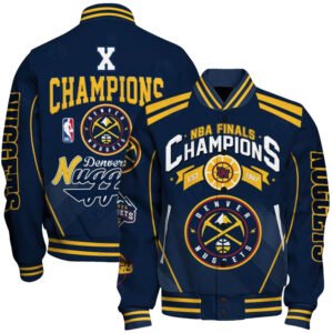 Denver Nuggets - X Champions Basketball Team Print Varsity Jacket, Baseball Jacket - bazzada Store