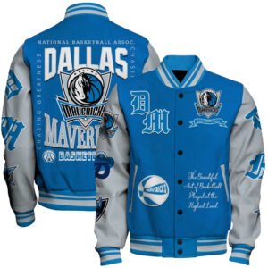 Dallas Mavericks - National Basketball Association Print Varsity Jacket, Baseball Jacket - bazzada Store