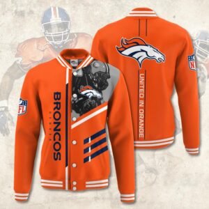 Denver Broncos NFL Orange Limited Edition All Over Print Baseball Jacket Unisex Sizes GTS001213 - bazzada Store