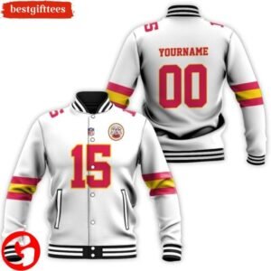 Mahomes 15 Kansas City Chiefs For NFL Fan 3D, Custom Baseball Jackets - bazzada Store