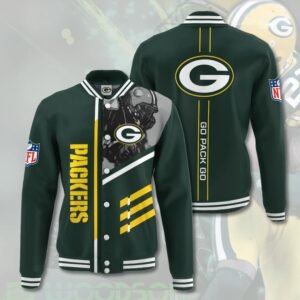 Green Bay Packers Limited Edition Full 3D All Over Print Baseball Jacket Unisex Sizes S-5XL GTS000141 - bazzada Store