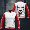 Personalized Pennywise It Horror Scary Movie Halloween Baseball Jacket - bazzada Store