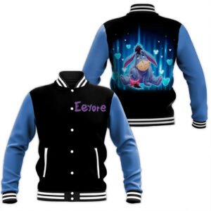 Winnie The Pooh Cartoon Movie Pooh Eeyore Lovers Gift For Fans Baseball Jacket - bazzada Store