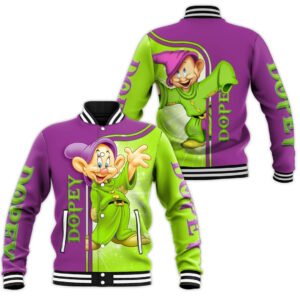 Love Dopey Dwarf Snow White And Seven Dwarfs Movie Baseball Jacket - bazzada Store