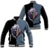 Jack Skellington And Sally Nightmare Couple Before Xmas Baseball Jacket - bazzada Store