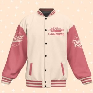 Personalized Pixar Cars Lightning Mcqueen Retro Rust-Eze Baseball Jacket - bazzada Store