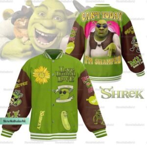 Personalized Shrek Face Baseball Jacket, Shrek Face Unisex Baseball Jacket - bazzada Store