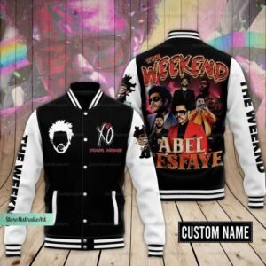 Custom Name The Weeknd Baseball Jacket,The Weeknd Music Fan Gift Unisex Jacket, - bazzada Store