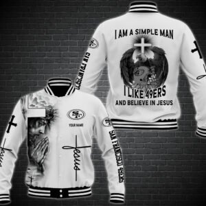 San Francisco 49ers Personalized Baseball Jacket 55 - bazzada Store