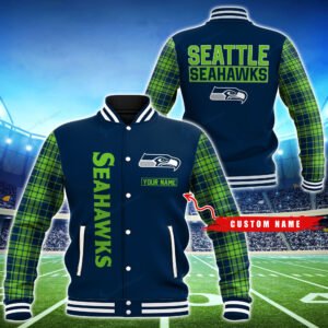 Seattle Seahawks Personalized Baseball Jacket BG61 - bazzada Store
